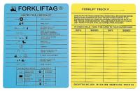 3GAK4 Forklift(TM) Tag Kit, 11-1/2 x 6 In