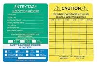 3GAK9 Entrytag(r) Std Insr, Grn/Bl, Vinyl, PK100