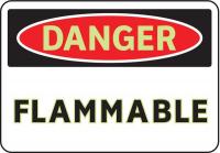 3GAT1 Danger Sign, 7 x 10In, R and BK/WHT, FLMB