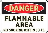 3GAT2 Danger No Smoking Sign, 7 x 10In, ENG, Text