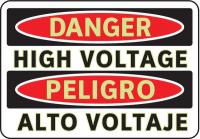 3GAZ7 Danger Sign, 7 x 10In, R and BK/WHT, Text