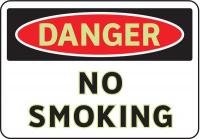 3GCA1 Danger No Smoking Sign, 7 x 10In, ENG, Text