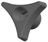 3GDL4 Snap Lock Three Prong Knob, M6, 1 3/4 In
