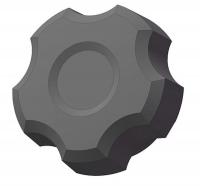 3GDW1 Fluted Knob, 1 3/4 In, Blind, 1/4-20