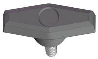 3GEJ7 T Knob, 2, 1 In, 1/4-20, 2 In