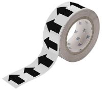 3GTL9 Arrow Tape, Black/White, 2 In. W