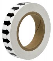 3GTN1 Arrow Tape, Black/White, 1 In. W