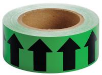 3GTN5 Arrow Tape, Black/Green, 2 In. W