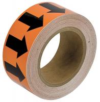 3GTN8 Arrow Tape, Black/Orange, 2 In. W