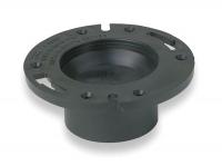 3GUM7 Closet Flange w/ stop, 4 x 3 In, Hub, ABS