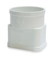 3GUV6 Downspout Adapter, 2 x 3 x 3 In, PVC