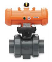 3GXK9 Ball Valve, Double Acting, 1 In, PVC