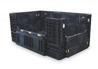 3HFJ9 Collapsible Container, L 78, H 34, Black