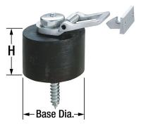 3HHY8 Door Stop With Holder, Satin Chrome