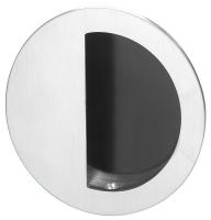 3HJC4 Round Flush Pull, Satin Chrome