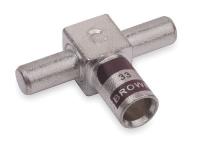 3HLH5 Tee Connector, 2 AWG, Brown