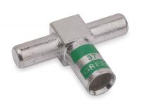 3HLH6 Tee Connector, 1 AWG, Green