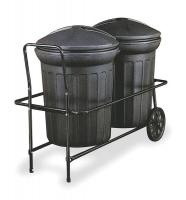 3HNF9 Trash Can Cart, Black