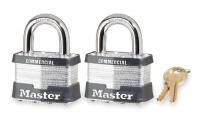 3HUJ5 Laminated Steel Padlock, PK 2