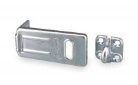 3HUJ8 Hasp, Steel, Shackle Dia 9/32 In