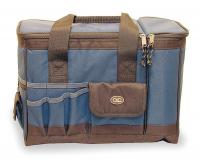 3JA10 Tool Tote/Cooler Bag, 6 Cans, Blue/Black