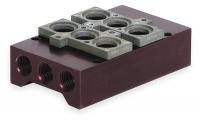 3JCP9 Manifold Block, 2 Stations, 1/4 NPT