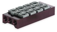 3JCV7 Manifold Block, 4 Stations, 3/8 NPT