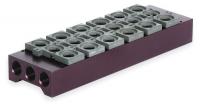 3JCV9 Manifold Block, 6 Stations, 3/8 NPT