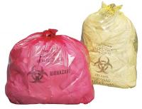3JFR7 Biohazard Bag, Red, PK 125