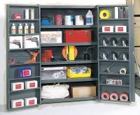 3JJE1 Jumbo Storage Cabinet, H72, W48, D24, Gray