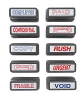 3JLE4 Pre-Inked Stamp, Confidential, Red, 1/2 In.