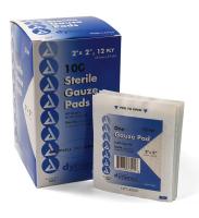 3JMD8 Gauze Pads, Sterile, 2 x 2 In, PK 100