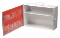 3JMJ6 First Aid Cabinet, Empty, Pockets, 2 Shelf