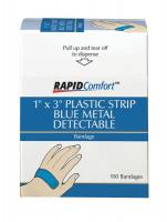 3JNK9 Metal-Detectable Bandages, Plastic, PK 100