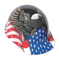 3JNT6 Hard Hat, FtBm, NnSlttd, 8Rcht, SpiritOfAmer