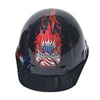 3JNT7 Hard Hat, FrtBrim, 8Rtcht, BurningFreedom