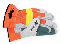 3JTK6 Leather Glove, HiVis, Pigskin, Orange, L, PR