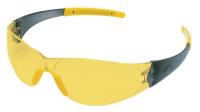 8DKD1 Safety Glasses, Amber, Scratch-Resistant