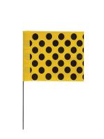 3JUV9 Marking Flag, Black Dots/Yellow, PK100