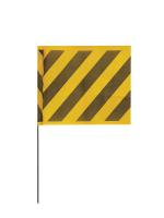 3JUW3 Marking Flag, Black/Yellow, Vinyl, PK100