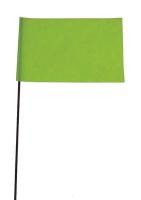 3JVE9 Marking Flag, Fluor Lime, Vinyl, PK100