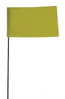 3JUR5 Marking Flag, Fluor Yellow, Vinyl, PK100