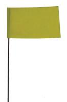 3JUX1 Marking Flag, Fluor Yellow, Vinyl, PK100