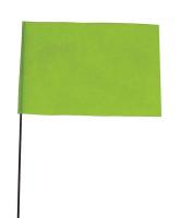 3JUY6 Marking Flag, Fluor Lime, Vinyl, PK100