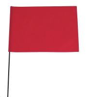 3JUY9 Marking Flag, Fluor Red, Blank, Vinyl, PK100