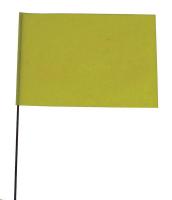 3JUU5 Marking Flag, Fluor Yellow, Vinyl, PK100