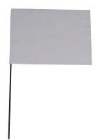 3JUV2 Marking Flag, White, Blank, Vinyl, PK100