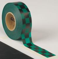 3JVX9 Flagging Tape, Green/Blk, 300ft x 1-3/8In