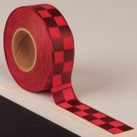 3JVY3 Flagging Tape, Red/Black, 300ft x 1-3/8 In