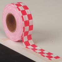 3JVY4 Flagging Tape, White/Red, 300ft x 1-3/8 In